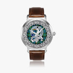 Arbuthnott Scottish Clan Tartan Crest Badge Silver Automatic Watch Size 46mm