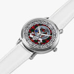 Riddell Scottish Clan Tartan Crest Badge Silver Automatic Watch Size 46mm