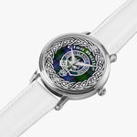 Baillie Scottish Clan Tartan Crest Badge Silver Automatic Watch Size 46mm