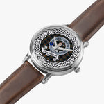 Dennistoun Scottish Clan Tartan Crest Badge Silver Automatic Watch Size 46mm