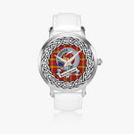 Scrymgeour Scottish Clan Tartan Crest Badge Silver Automatic Watch Size 46mm