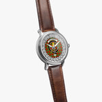Callander Scottish Clan Tartan Crest Badge Silver Automatic Watch Size 46mm