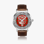 Scott Clan Tartan Crest Badge Silver Automatic Watch Size 46mm