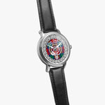 Lindsay Scottish Clan Tartan Crest Badge Old Silver Automatic Watch Size 46mm