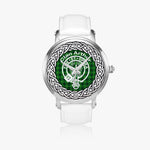 Scottish Arthur Clan Tartan Crest Badge Silver Automatic Watch Size 46mm