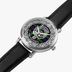 Bowman Scottish Clan Tartan Crest Badge Silver Automatic Watch Size 46mm
