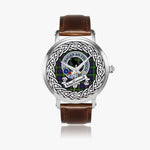 Macdonnell Of Glengarry Scottish Clan Tartan Crest Badge Silver Automatic Watch Size 46mm
