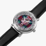 Cobb Scottish Clan Tartan Crest Badge Silver Automatic Watch Size 46mm