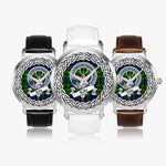 Rollo Scottish Clan Tartan Crest Badge Silver Automatic Watch Size 46mm