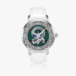 Kirkpatrick Scottish Clan Tartan Crest Badge Silver Automatic Watch Size 46mm
