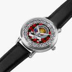 Kerr Scottish Clan Tartan Crest Badge Silver Automatic Watch Size 46mm