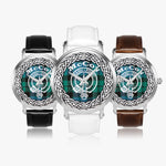 McCoy Scottish Clan Tartan Crest Badge Silver Automatic Watch Size 46mm
