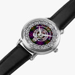 MacDonald of Glengarry Scottish Clan Tartan Crest Badge Silver Automatic Watch Size 46mm