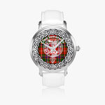Scottish Somerville Clan Tartan Crest Badge Silver Automatic Watch Size 46mm