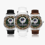 Scottish Ogilvie Blue Celtic Circle Silver Automatic Watch Size 46mm