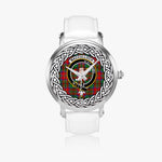 MacCulloch (McCulloch) Scottish Clan Tartan Crest Badge Silver Automatic Watch Size 46mm