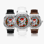 Moncreiffe Scottish Clan Tartan Crest Badge Silver Automatic Watch Size 46mm