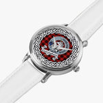 Cunningham Scottish Clan Tartan Crest Badge Silver Automatic Watch Size 46mm