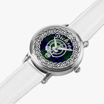 Dickson Scottish Clan Tartan Crest Badge Silver Automatic Watch Size 46mm