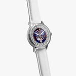 Home Clan Tartan Crest Badge Silver Automatic Watch Size 46mm
