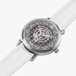 Scottish Borthwick Clan Tartan Crest Badge Silver Automatic Watch Size 46mm