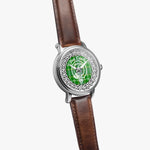 Currie surname last name Scottish Tartan Crest Silver Automatic Watch Size 46mm