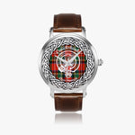 Cruickshanks Scottish Clan Tartan Crest Badge Silver Automatic Watch Size 46mm