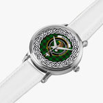 Halkett Scottish Clan Tartan Crest Badge Silver Automatic Watch Size 46mm
