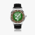 Boyle Clan Tartan Crest Badge Silver Automatic Watch Size 46mm