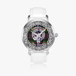 Sanderson Scottish Clan Tartan Crest Badge Silver Automatic Watch Size 46mm