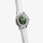 Kinloch Scottish Clan Tartan Crest Badge Silver Automatic Watch Size 46mm