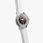 Tennant Scottish Clan Tartan Crest Badge Silver Automatic Watch Size 46mm