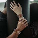 Scottish Boyd Modern Family Crest Quartz Watch With Leather Strap - Tartan Watch Instafamous Quartz Leather Strap Plaid Watch