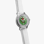 Currie Scottish Clan Tartan Crest Badge Silver Automatic Watch Size 46mm