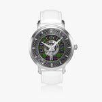 Clan Cochrane Crest & Tartan Knot Sterling Silver Unisex Automatic Watch (Silver) Size 46mm
