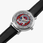 Lumsden Scottish Clan Tartan Crest Badge Silver Automatic Watch Size 46mm
