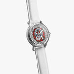 MacBain Scottish Clan Tartan Crest Badge Silver Automatic Watch Size 46mm