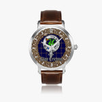 Scottish Crichton Celtic Circle Silver Automatic Watch Size 46mm