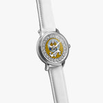 Houston Scottish Clan Tartan Crest Badge Silver Automatic Watch Size 46mm