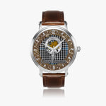 Scottish Gladstone Celtic Circle Silver Automatic Watch Size 46mm