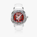 Scottish Mitchell Ancient Clan Tartan Crest Badge Silver Automatic Watch Size 46mm