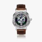 Davidson Clan Tartan Crest Badge Silver Automatic Watch Size 46mm