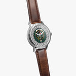 Byres Scottish Clan Tartan Crest Badge Silver Automatic Watch Size 46mm