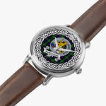 Scottish Sutherland Celtic Ring Silver Automatic Watch Size 46mm