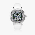 Macdonnell Of Glengarry Scottish Clan Tartan Crest Badge Silver Automatic Watch Size 46mm
