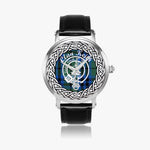 Scottish Keith Clan Tartan Crest Badge Silver Automatic Watch Size 46mm