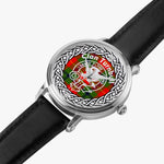 Scottish Turnbull Clan Tartan Crest Badge Silver Automatic Watch Size 46mm