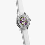 Scottish Carnegie Clan Tartan Crest Badge Silver Automatic Watch Size 46mm