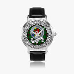 Primrose Scottish Clan Tartan Crest Badge Silver Automatic Watch Size 46mm