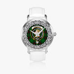 Kirkcaldy Scottish Clan Tartan Crest Badge Silver Automatic Watch Size 46mm